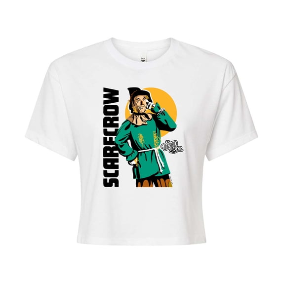 The Wizard of Oz - Scarecrow - Juniors Cropped Cotton Blend T-Shirt