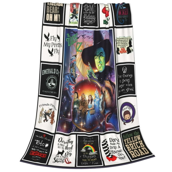 The Wizard of Oz Throw Blanket 50"X40" Soft Flannel Lightweight Plush Air Conditioner Quilt Suitable For Sofa,Living Room,Bedroom,Double Bed