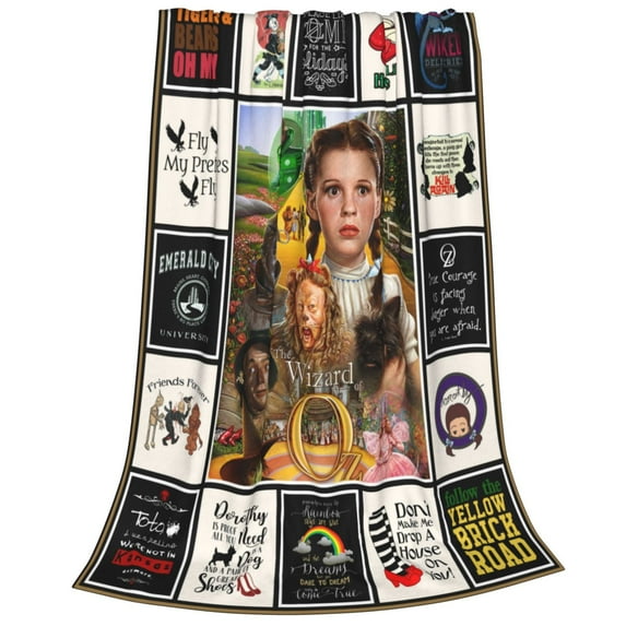 The Wizard of Oz Throw Blanket 60"X50" Soft Flannel Lightweight Plush Air Conditioner Quilt Suitable For Sofa,Living Room,Bedroom,Double Bed