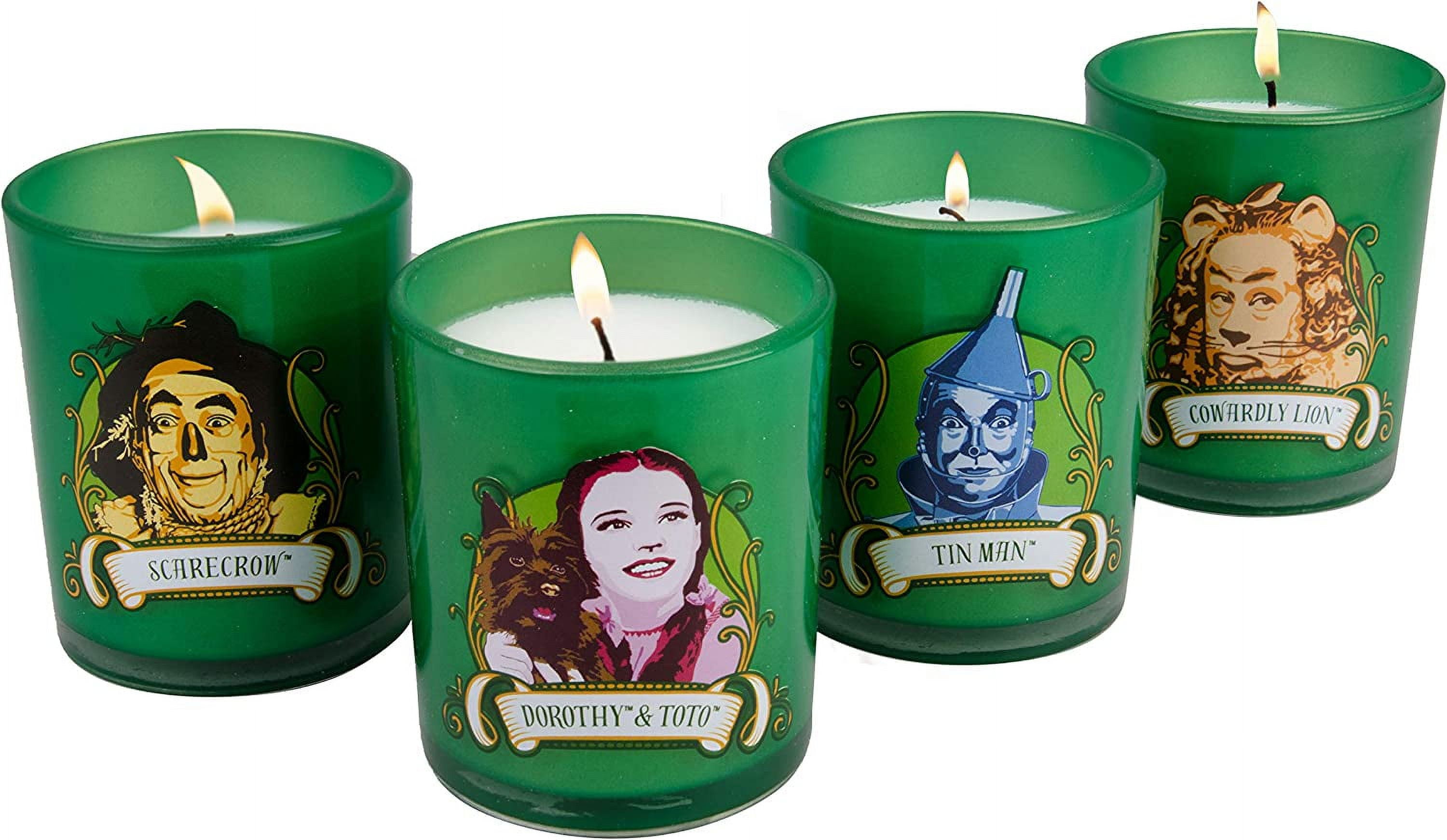 The Wizard of Oz Votive Candles Gift Set Dorothy, Scarecrow,