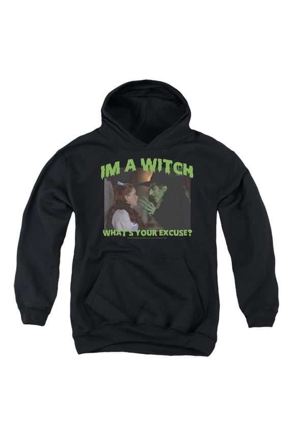 The Wizard of Oz What's Your Excuse Youth Kids Boy/Girls Pull-Over Hoodie, Black, Medium