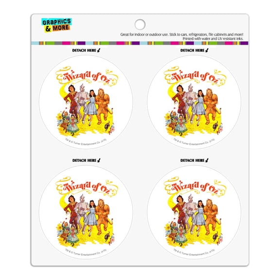 The Wizard of Oz Yellow Brick Road Refrigerator Fridge Locker Vinyl Circle Magnet Set