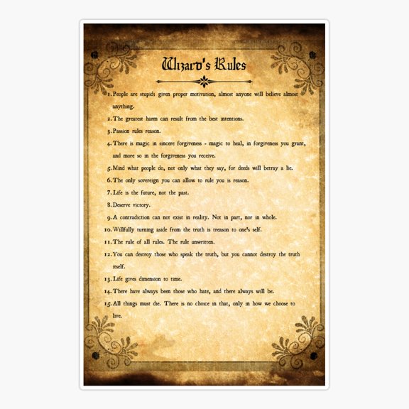 The Wizard's Rules Sticker