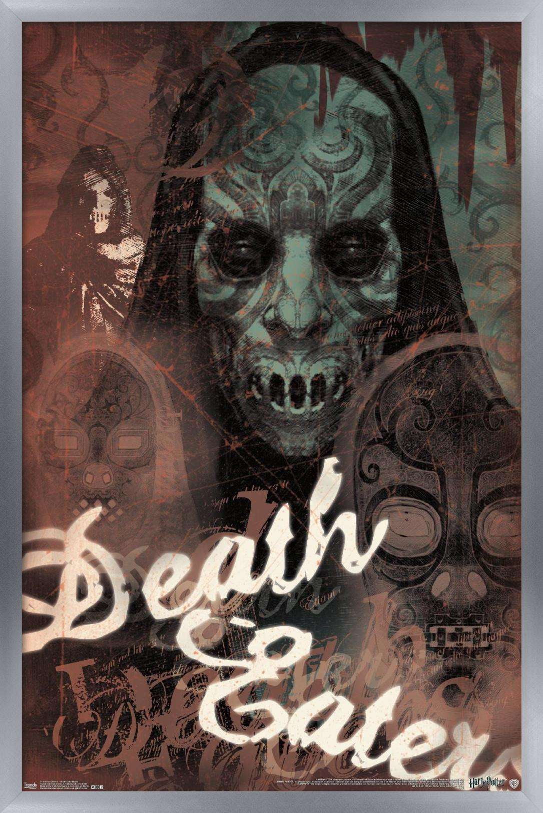 The Wizarding World: Harry Potter - Death Eaters - Masks Wall Poster, 14.725" x 22.375", Framed
