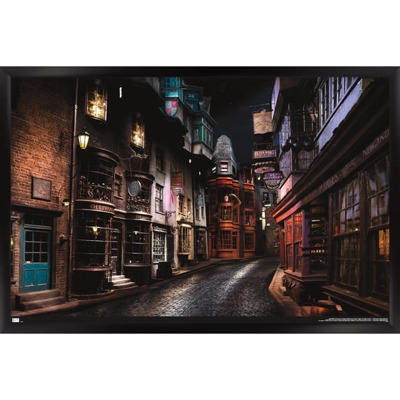 The Wizarding World: Harry Potter - Diagon Alley Wall Poster, 14.725" x 22.375" Framed