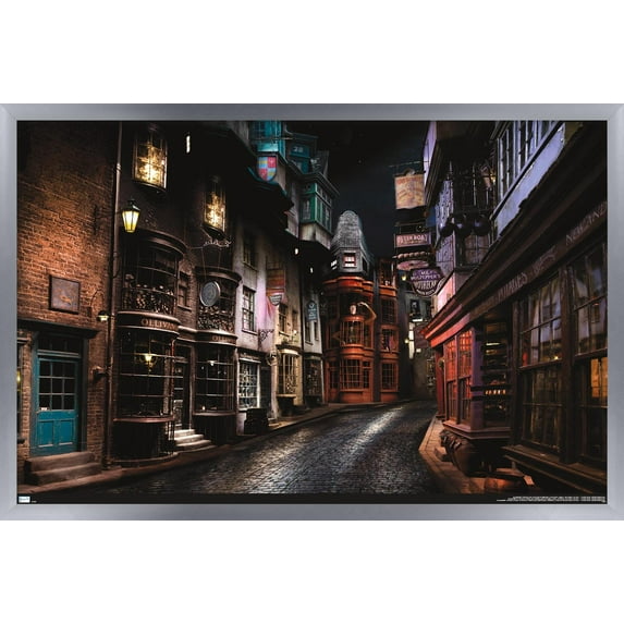 The Wizarding World: Harry Potter - Diagon Alley Wall Poster, 22.375" x 34" Framed