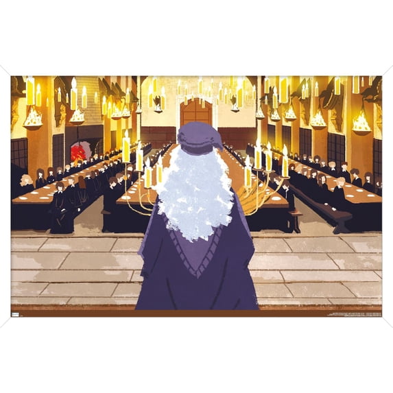The Wizarding World: Harry Potter - Dumbledore Candles Wall Poster, 22.375" x 34" Framed