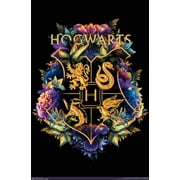 The Wizarding World: Harry Potter - Floral House Crests Wall Poster, 22.375" x 34"