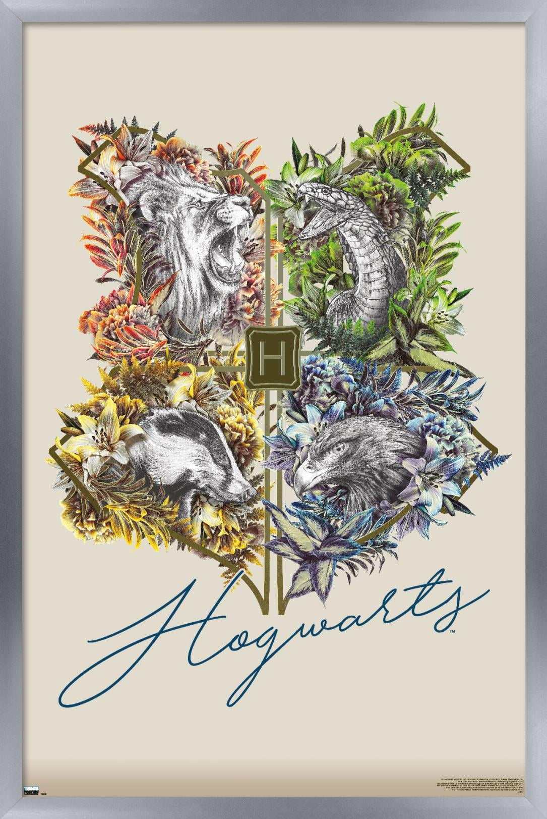 The Wizarding World: Harry Potter - Flower House Crest Wall Poster, 22. ...