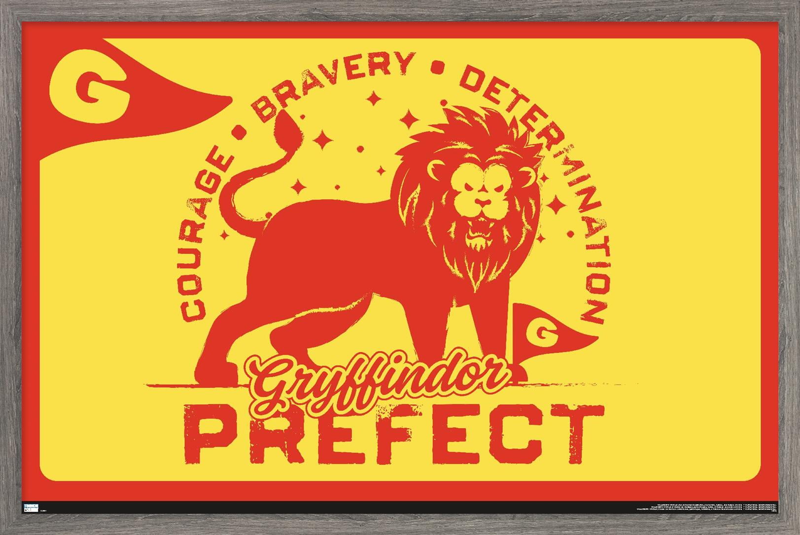 The Wizarding World: Harry Potter - Gryffindor Clubhouse Crest Wall Poster, 22.375" x 34" Framed