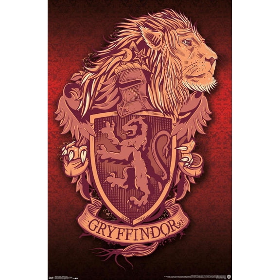 The Wizarding World: Harry Potter - Gryffindor Lion Crest Wall Poster, 14.725" x 22.375"