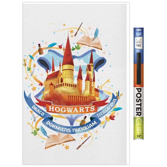 The Wizarding World: Harry Potter - Hogwarts Castle Charm Wall Poster, 22.375" x 34"