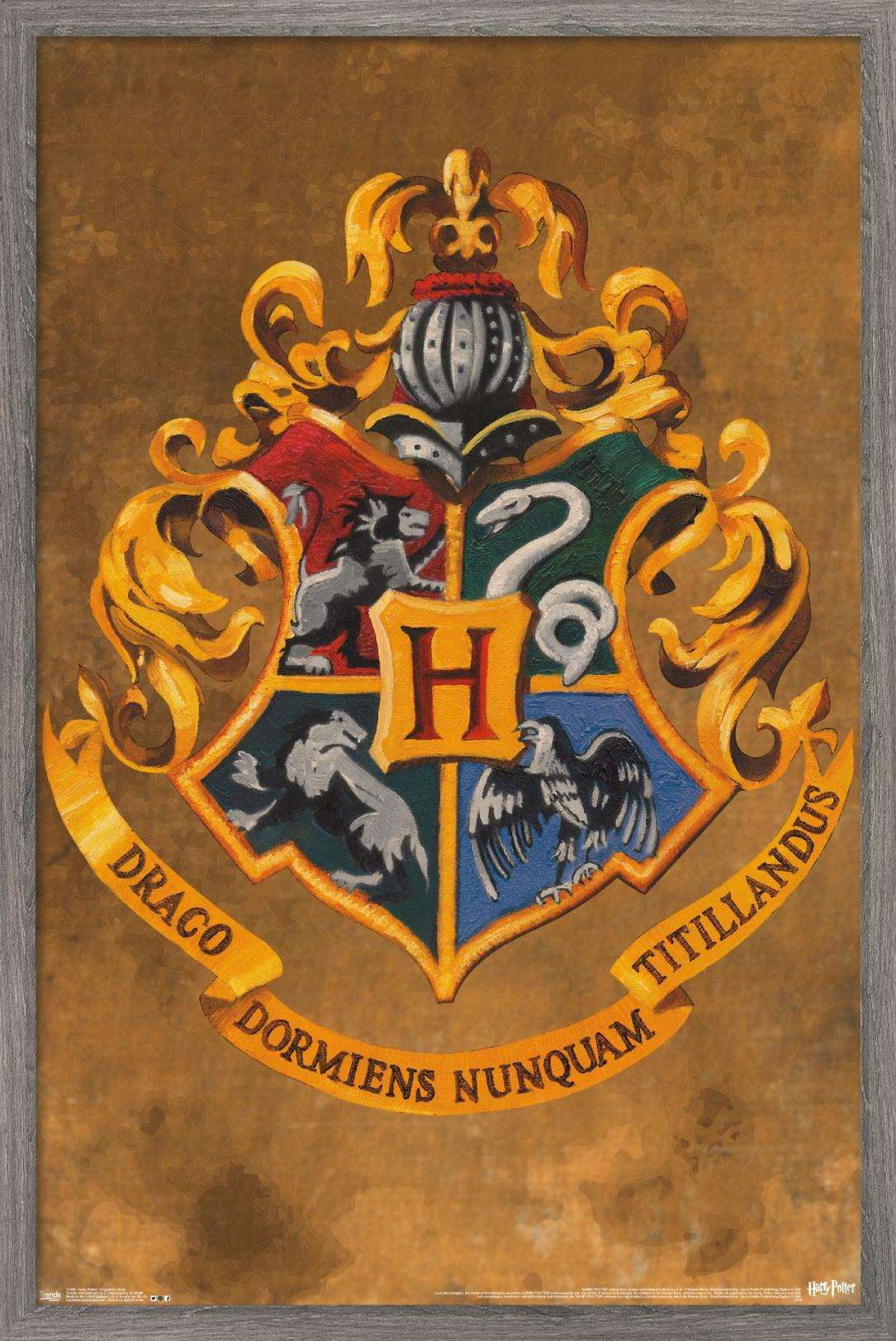 Harry Potter - Ravenclaw Crest Magic Wall Poster, 14.725 x 22.375, Framed  