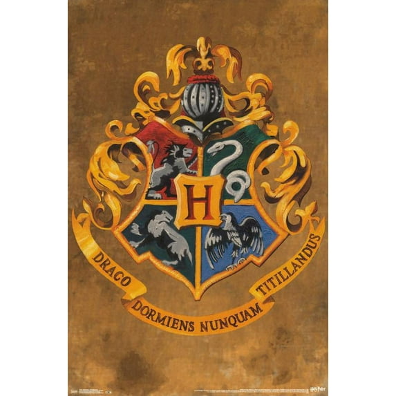 The Wizarding World: Harry Potter - Hogwarts Crest Wall Poster, 22.375" x 34"