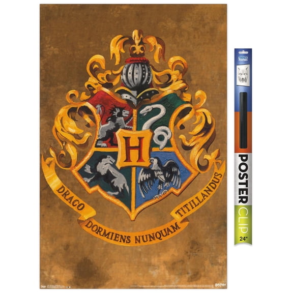 The Wizarding World: Harry Potter - Hogwarts Crest Wall Poster, 22.375" x 34"