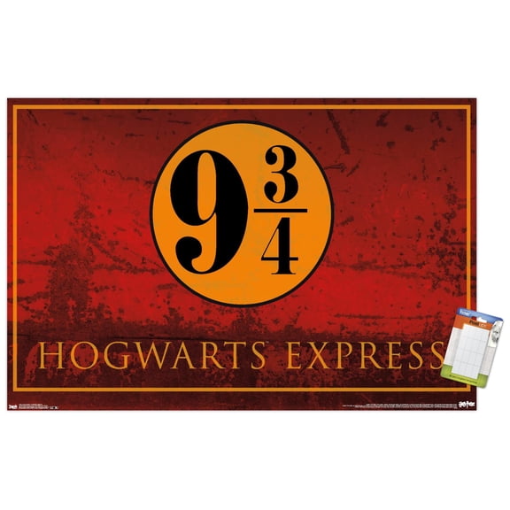 The Wizarding World: Harry Potter - Hogwarts Express 9 3/4 Wall Poster, 14.725" x 22.375"