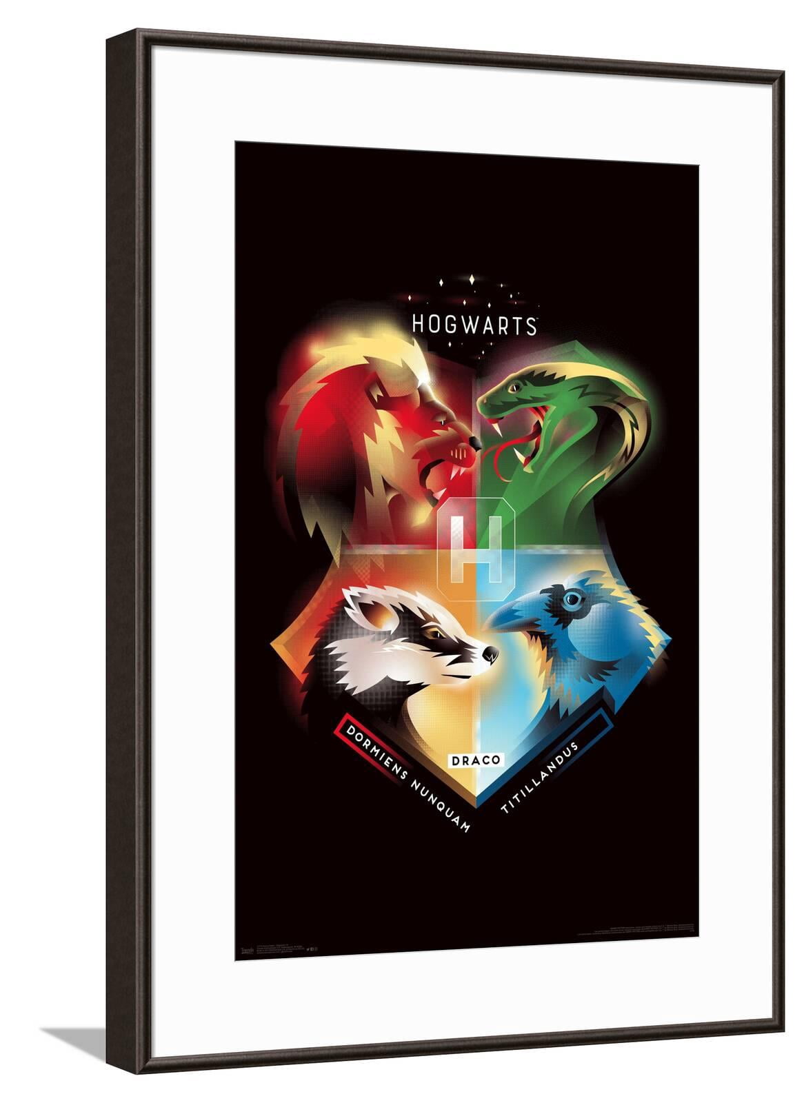 The Wizarding World: Harry Potter - Hogwarts House Crests Canvas Wall ...