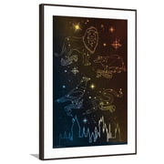 The Wizarding World Harry Potter - Houses in the Stars Canvas Wall Poster, 22.375 x 34