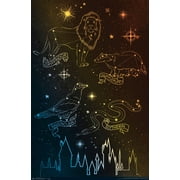 The Wizarding World Harry Potter - Houses in the Stars Wall Poster, 14.725 x 22.375