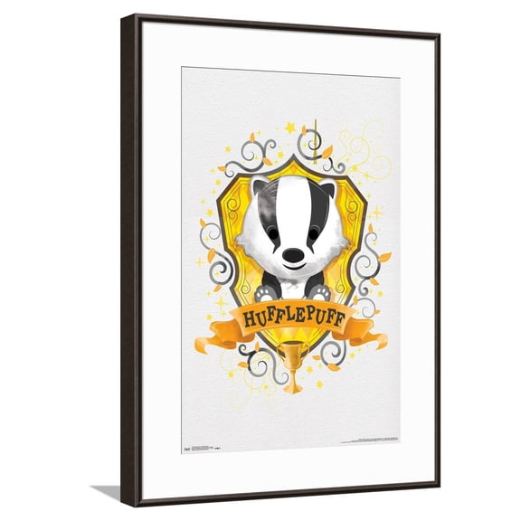 The Wizarding World: Harry Potter - Hufflepuff Charm Canvas Wall Poster, 14.725" x 22.375"