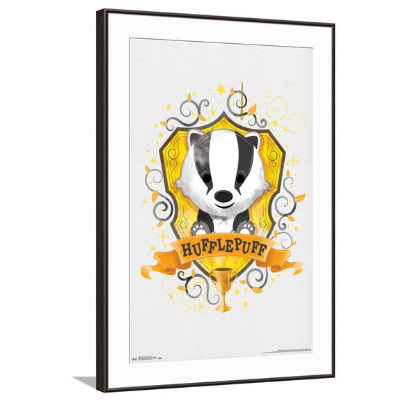 The Wizarding World: Harry Potter - Hufflepuff Charm Canvas Wall Poster, 22.375" x 34"