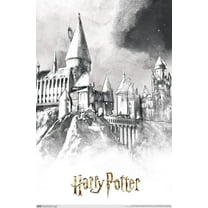 The Wizarding World: Harry Potter - Illustrated Hogwarts Wall Poster, 22.375" x 34"