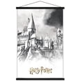 thumbnail image 1 of The Wizarding World: Harry Potter - Illustrated Hogwarts Wall Poster with Wooden Magnetic Frame, 22.375" x 34", 1 of 5