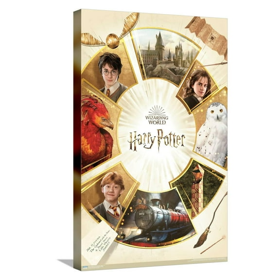 The Wizarding World: Harry Potter - Magic Circle Canvas Wall Poster, 14.725" x 22.375"