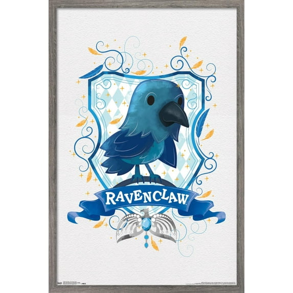 The Wizarding World: Harry Potter - Ravenclaw Charm Wall Poster, 22.375" x 34", Framed