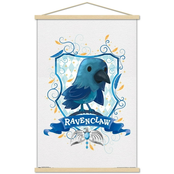 The Wizarding World: Harry Potter - Ravenclaw Charm Wall Poster with Wooden Magnetic Frame, 22.375" x 34"