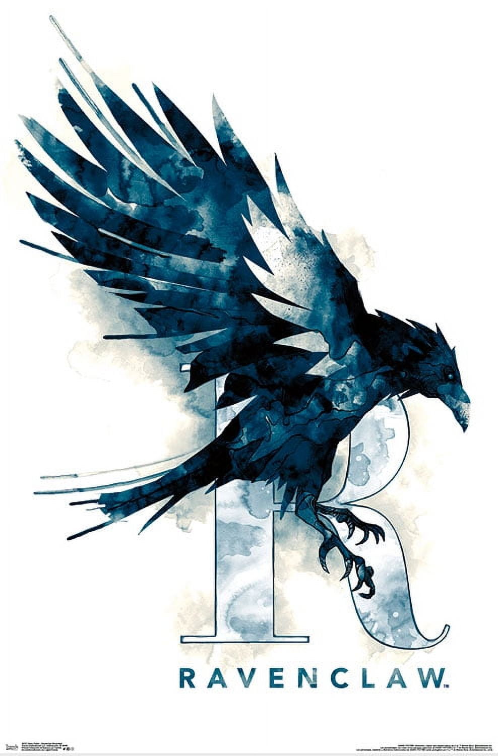 The Wizarding World: Harry Potter - Ravenclaw Illustrated House Logo Wall Poster, 22.375" x 34"