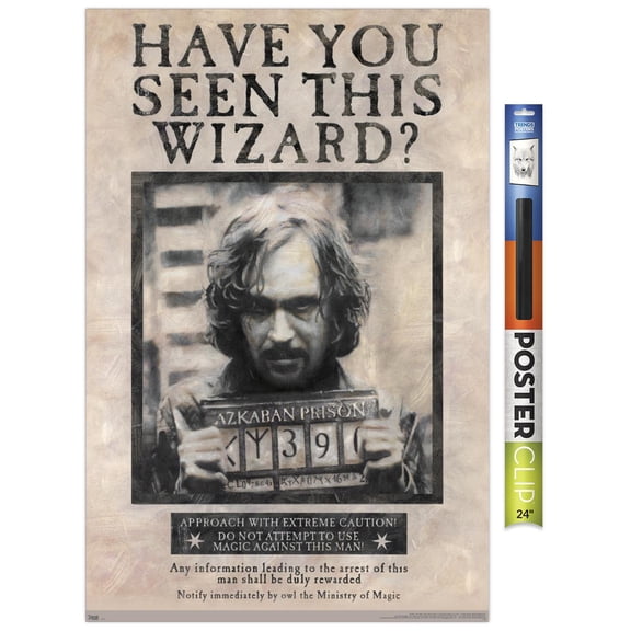 The Wizarding World: Harry Potter - Sirius Black Wanted Poster Wall Poster, 22.375" x 34"