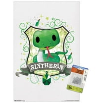 The Wizarding World: Harry Potter - Slytherin Charm Wall Poster with Push Pins, 14.725" x 22.375"
