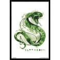 thumbnail image 1 of The Wizarding World: Harry Potter - Slytherin Illustrated House Logo Wall Poster, 22.375" x 34", Framed, 1 of 2
