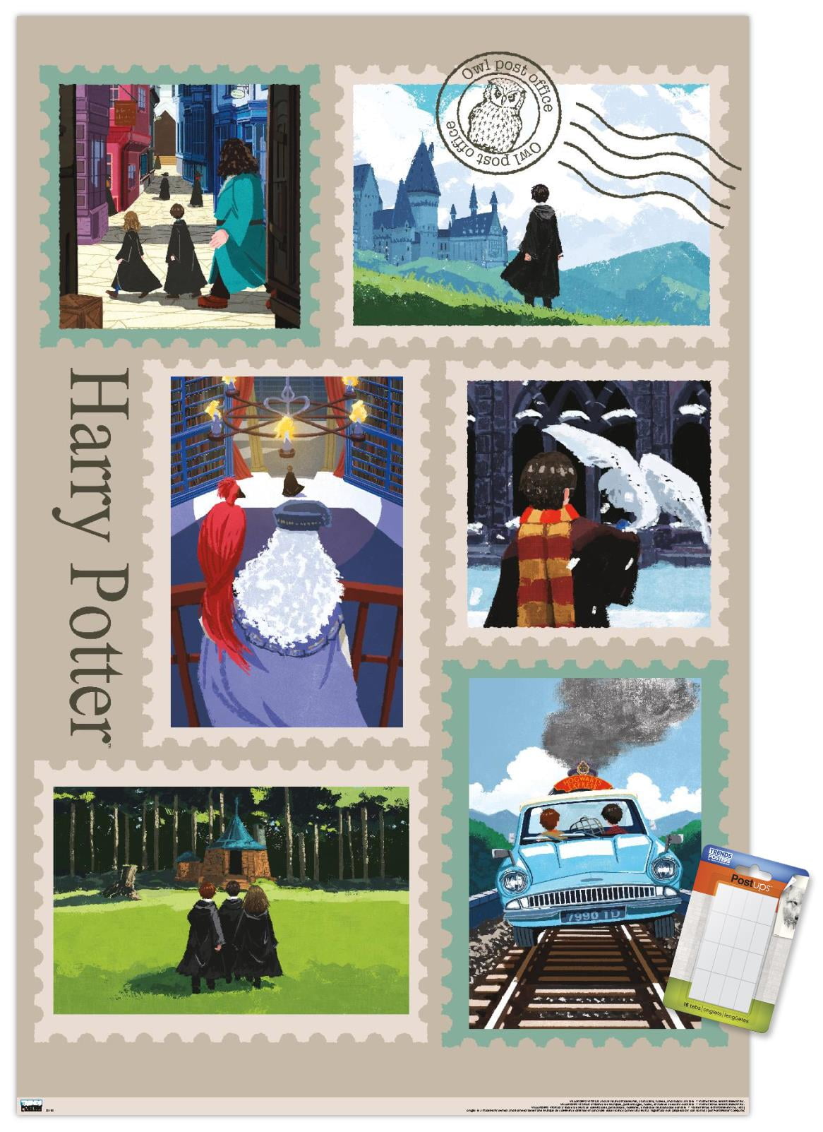 The Wizarding World: Harry Potter - Stamps Collage Wall Poster