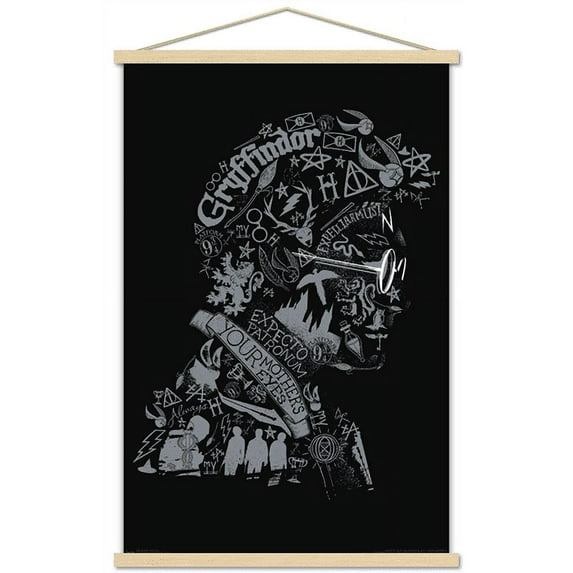 The Wizarding World: Harry Potter - Text Graphic of Harry Potter Wall Poster with Magnetic Frame, 22.375" x 34"