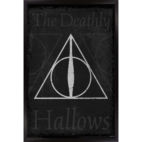 The Wizarding World: Harry Potter - The Deathly Hallows - Symbol Wall Poster, 14.725" x 22.375", Framed