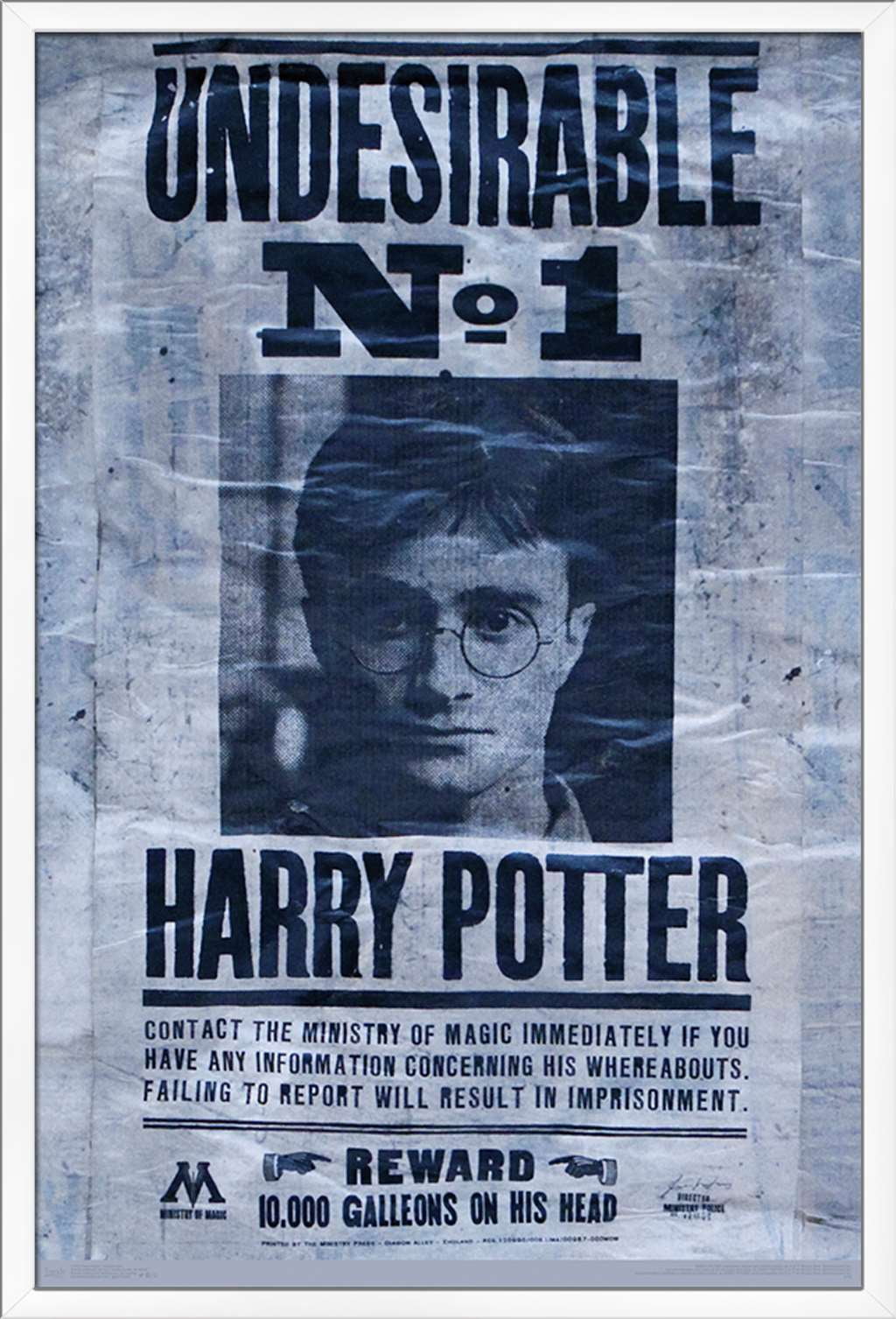 The Wizarding World: Harry Potter - Undesirable Wall Poster, 22.375" x 34", Framed