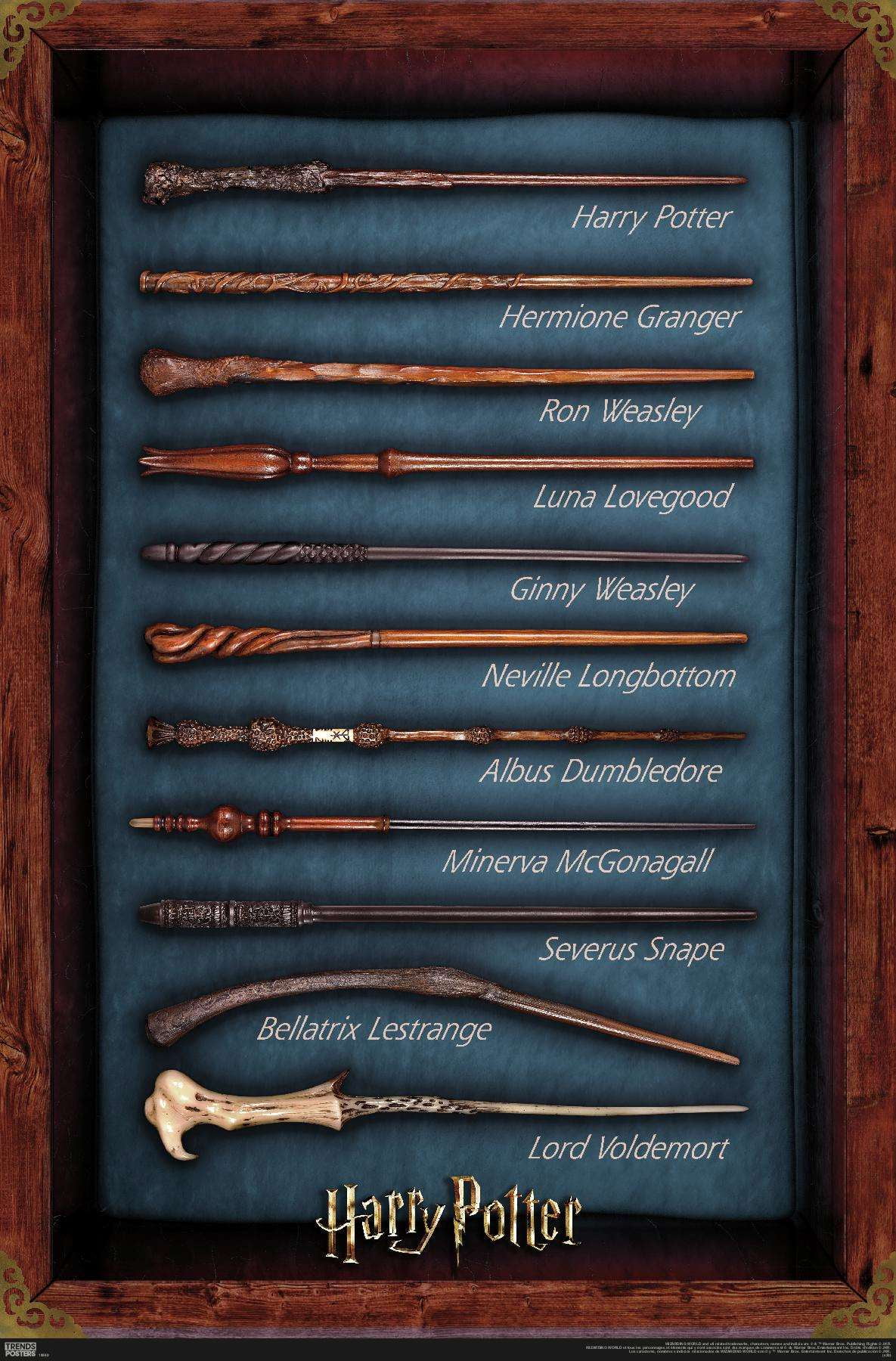The Wizarding World: Harry Potter - Wands Wall Poster, 14.725" x 22.375"