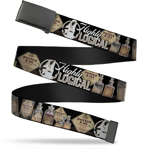 Adjustable Belt, Clamp Buckle, Cut-to-Fit, Harry Potter Potions Highly Logical