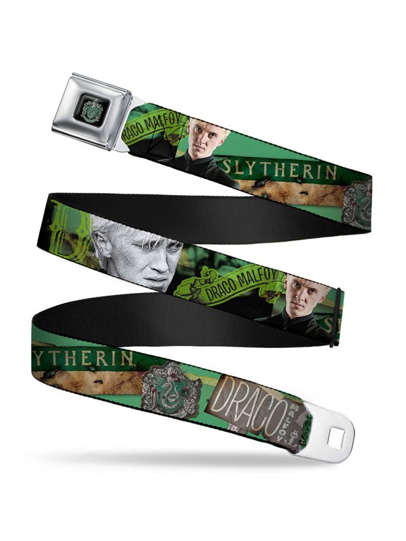 The Wizarding World of Harry Potter Belt, Seatbelt Buckle Belt, Draco Malfo Poses Draco Malfo Slytherin, 24 to 38 Inches