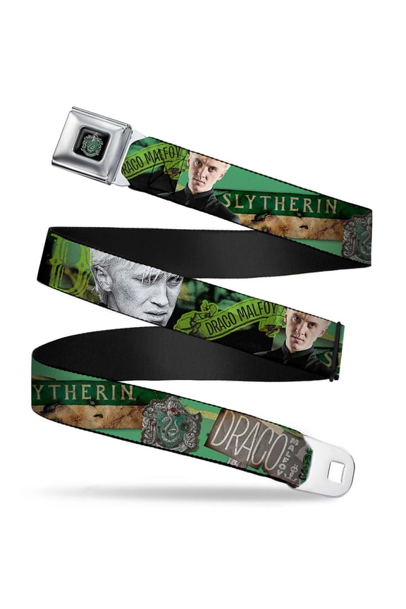 The Wizarding World of Harry Potter Belt, Seatbelt Buckle Belt, Draco Malfo Poses Draco Malfo Slytherin, 24 to 38 Inches
