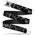 thumbnail image 1 of The Wizarding World of Harry Potter Belt, Seatbelt Buckle Belt, Voldemort Dark Arts Death Mark Death Eater Black Grays White, 34 to 52 Inches, 1 of 9
