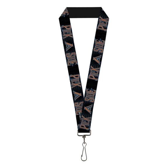 The Wizarding World of Harry Potter Lanyard, The Crimes of Grindelwald Pick A Side Black Blues Orange, Elastic