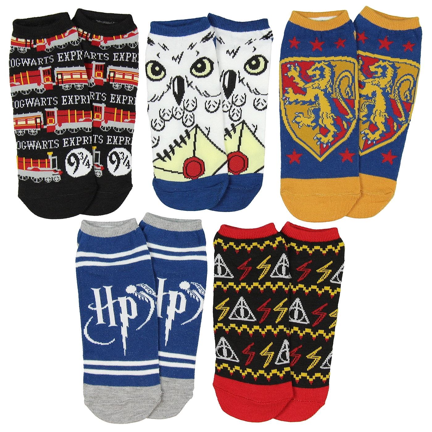SEVEN TIMES SIX The Wizarding World of Harry Potter No-Show Ankle Socks 5 Pack
