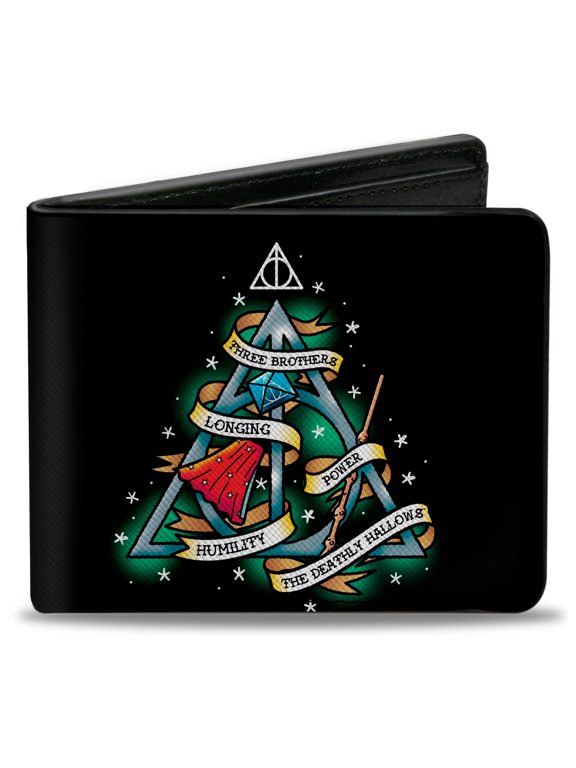 The Wizarding World of Harry Potter Wallet, Bifold, Harry Potter The Deathly Hallows Symbol Tattoo, Vegan Leather