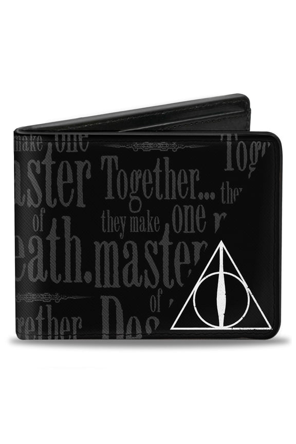 The Wizarding World of Harry Potter Wallet, Bifold, Harry Potter Together They Make One Master of Death, Vegan Leather