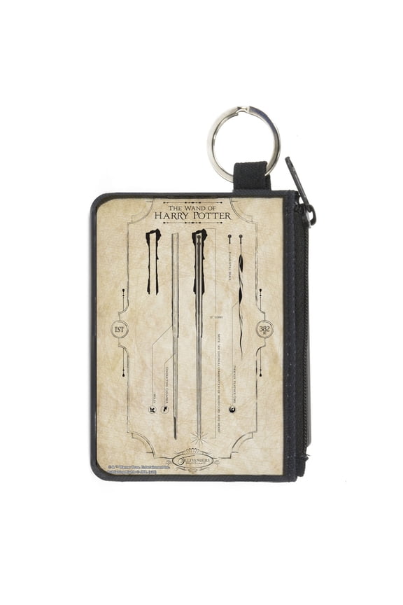 The Wizarding World of Harry Potter Wallet, Coin Purse, Harry Potter The Wand of Potter Anatomy Tans Black, Canvas