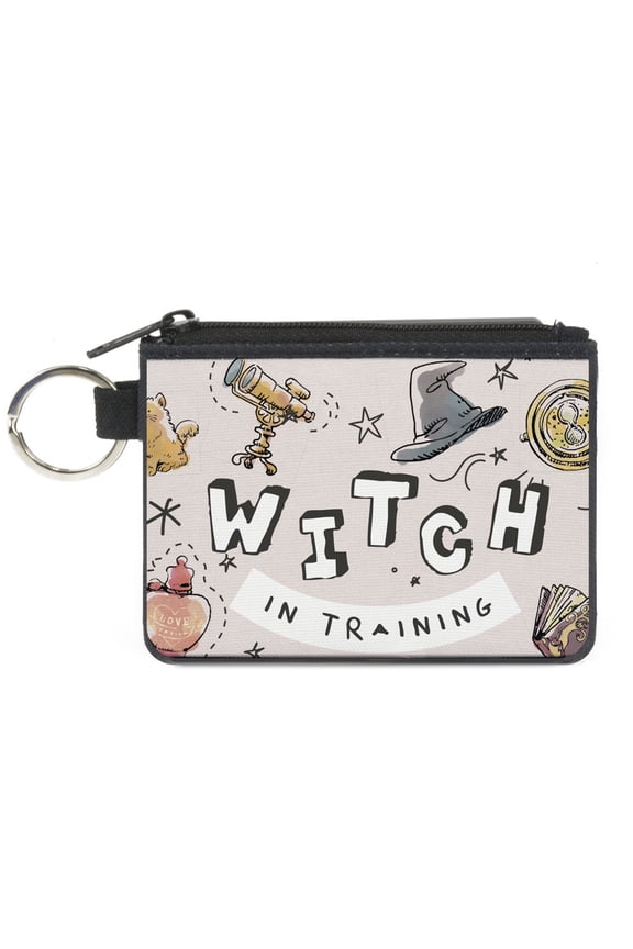 The Wizarding World of Harry Potter Wallet, Coin Purse, Harry Potter Witch in Training Collage Light Pink, Canvas