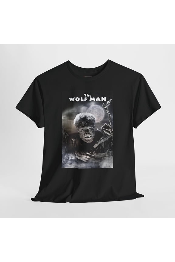 The Wolf Man 1941 Retro Movie Poster Horror Unisex Graphic T-Shirt